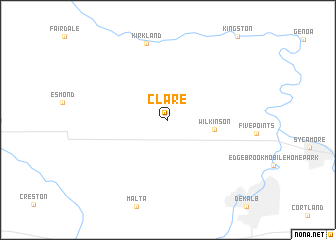 map of Clare