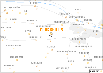 map of Clark Mills