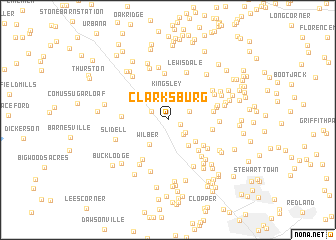 map of Clarksburg