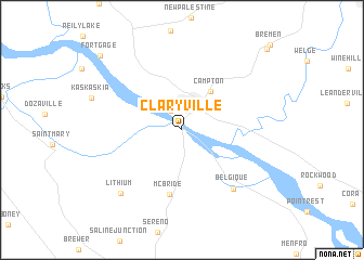 map of Claryville