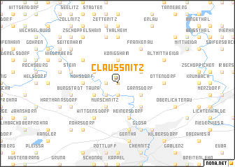 map of Claußnitz