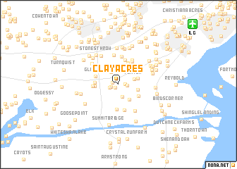 map of Clay Acres