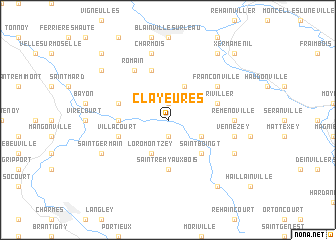 map of Clayeures