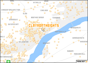 map of Claymont Heights