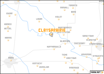 map of Clays Prairie