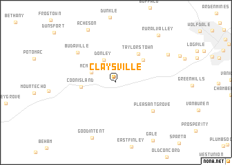 map of Claysville