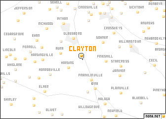 map of Clayton