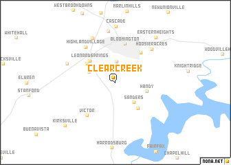 map of Clear Creek