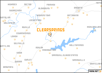 map of Clear Springs