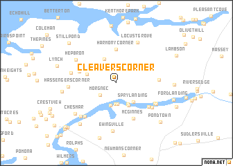 map of Cleavers Corner