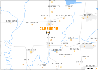 map of Cleburne