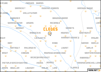 map of Clèdes