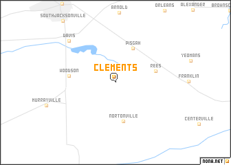 map of Clements