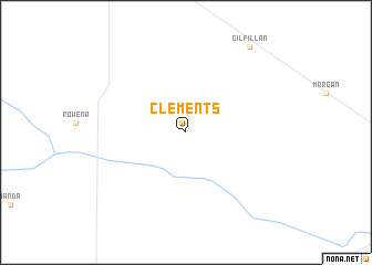 map of Clements