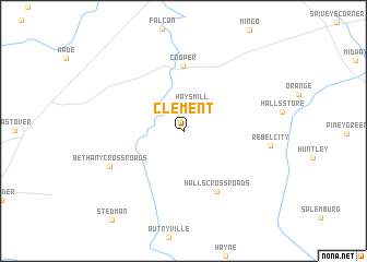 map of Clement