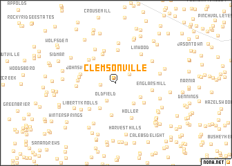 map of Clemsonville