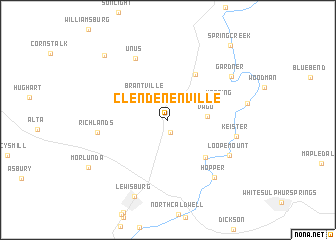 map of Clendenenville