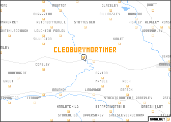 map of Cleobury Mortimer
