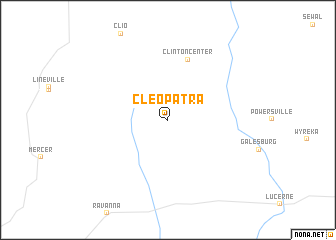 map of Cleopatra