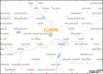 map of Cleppé