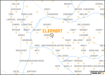 map of Clermont