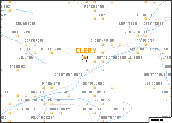 map of Cléry