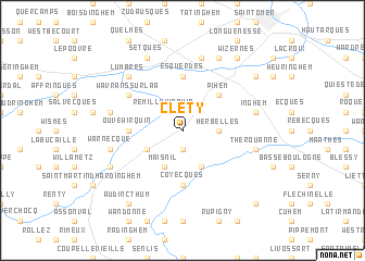 map of Cléty