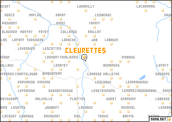map of Cleurettes
