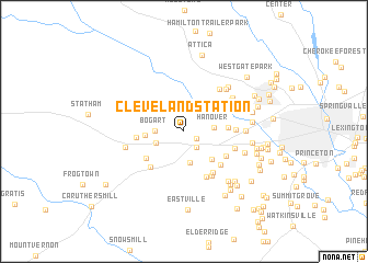 map of Cleveland Station