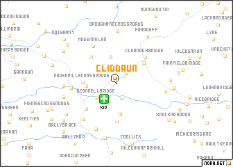 map of Cliddaun