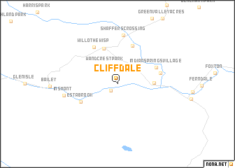 map of Cliffdale