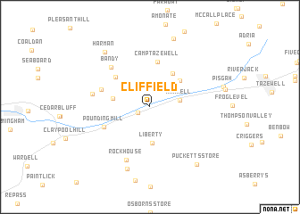 map of Cliffield