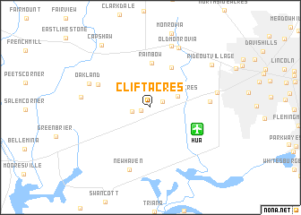 map of Clift Acres