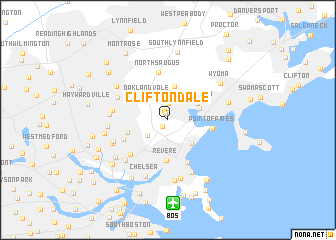 map of Cliftondale