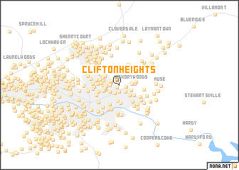 map of Clifton Heights