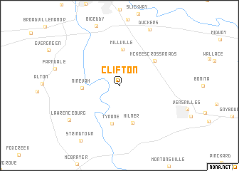 map of Clifton