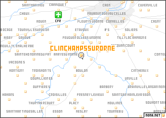 map of Clinchamps-sur-Orne