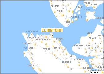 map of Cline Town