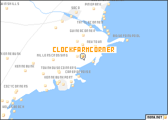 map of Clock Farm Corner