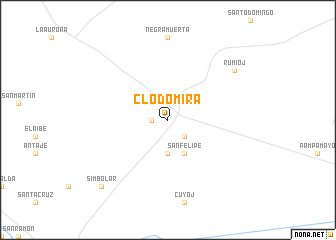map of Clodomira