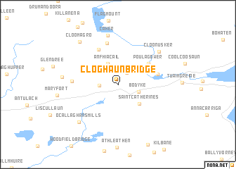 map of Cloghaun Bridge