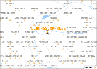 map of Clonas-sur-Varèze