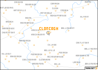 map of Cloncagh