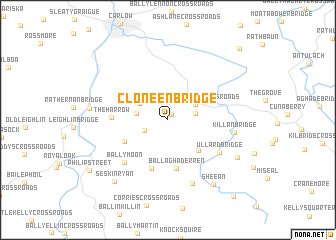 map of Cloneen Bridge