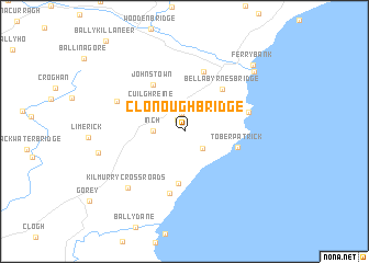 map of Clonough Bridge