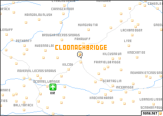 map of Cloonagh Bridge