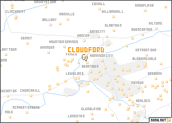 map of Cloud Ford