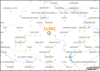 map of Cloux