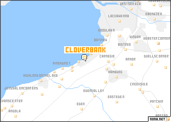 map of Clover Bank