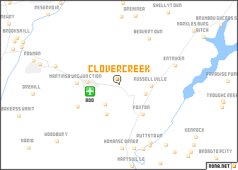 map of Clover Creek